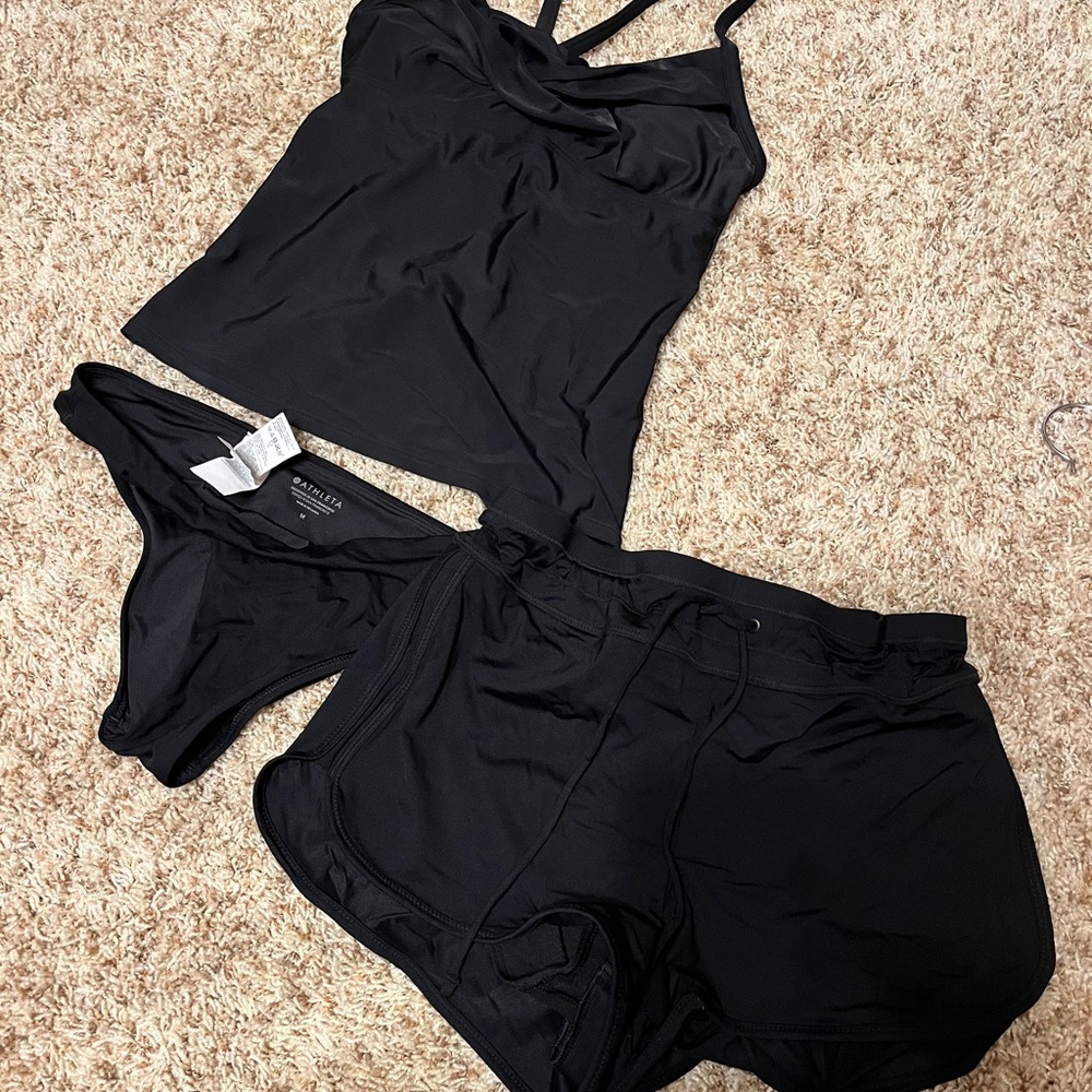 Athleta Black Tankini